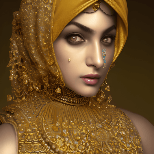 Radiant Grace: A Beautiful Muslim Girl in Exquisite Detail