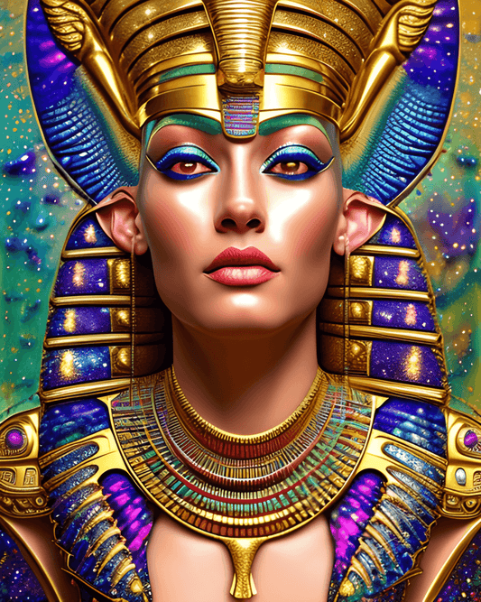 Divine Splendor: A Digital Portrait of an Egyptian Goddess