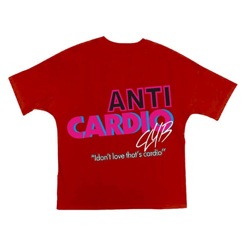 ANTI CARDIO Casual Oversized short sleeves cotton t shirt Gym Fitness Male Training Workout Cotton Tees Top New Fashion Clothes