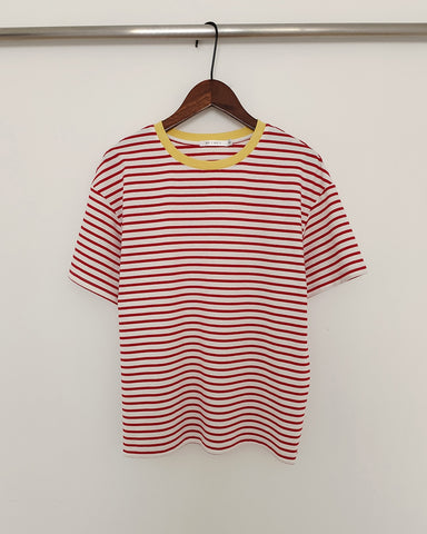 WOYWOY 2023 Summer Casual Striped T-shirts Women 100% Cotton Loose Fit Knitted T Shirt Female Korean Y2K Tops Tee Shirt Goth