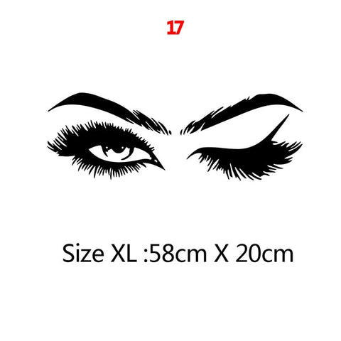 Beauty Salon Wall Sticker Beautiful Lady Hairdresser For Lady's Red Lips Vinyl Makeup Sticker Hair Hairdo Barbers Decal