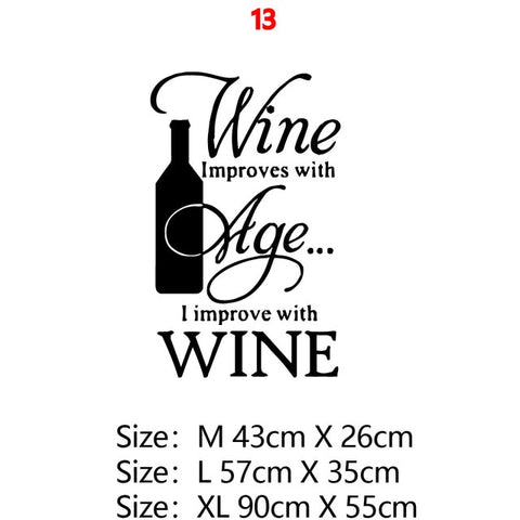 Kitchen Vinyl Wall Sticker For Home Decor Dining Room Decoration Cuisine/Wine/Coffee Wall Decals Stickers Mural Muursticker