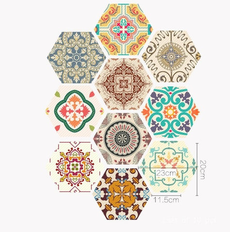 Funlife Waterproof Bathroom Floor Stickers,Peel Stick Self Adhesive Floor Tiles,Kitchen Living Room Decor Non Slip Floor Decal