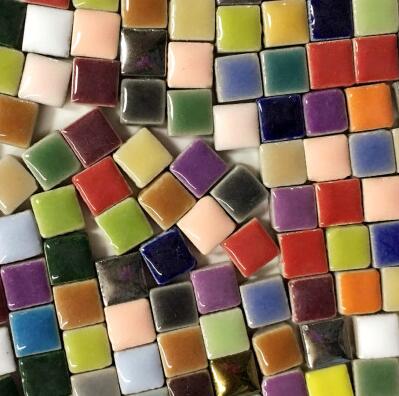 200g Creative Square Ceramic Mosaic Tiles DIY Hobbies Wall Crafts Decorative Heart Shaped Earrings Jewelry Making Accessories