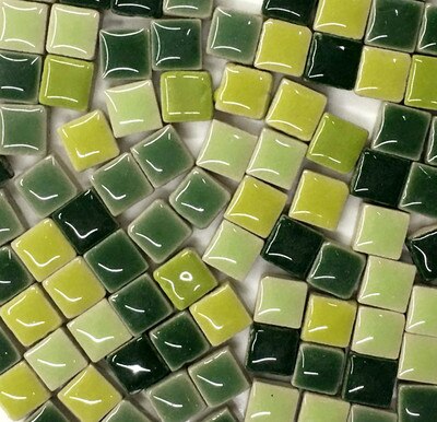 200g Creative Square Ceramic Mosaic Tiles DIY Hobbies Wall Crafts Decorative Heart Shaped Earrings Jewelry Making Accessories