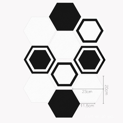 Funlife Floor Stickers Black White Gray Portuguese Tile Anti-Slip Self-Adhesive Waterproof Wall Sticker for Bathroom Kitchen