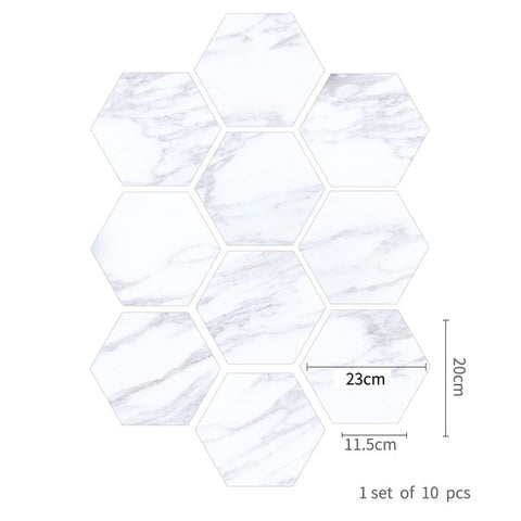Funlife Floor Stickers Black White Gray Portuguese Tile Anti-Slip Self-Adhesive Waterproof Wall Sticker for Bathroom Kitchen