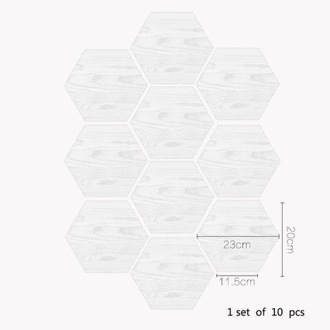 Funlife Floor Stickers Black White Gray Portuguese Tile Anti-Slip Self-Adhesive Waterproof Wall Sticker for Bathroom Kitchen