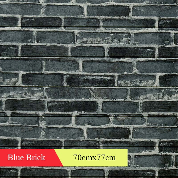 Home Wall Decor Retro 3D Brick Wall Stickers Bar Bar Restaurant Living Room Wall Decor DIY Self-adhesive Waterproof Wallpaper