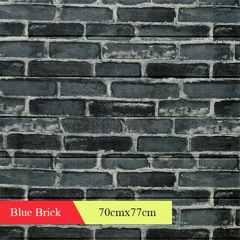 Home Wall Decor Retro 3D Brick Wall Stickers Bar Bar Restaurant Living Room Wall Decor DIY Self-adhesive Waterproof Wallpaper