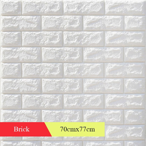 Home Wall Decor Retro 3D Brick Wall Stickers Bar Bar Restaurant Living Room Wall Decor DIY Self-adhesive Waterproof Wallpaper