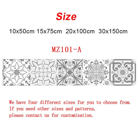 10/15/20/30cm Retro Pattern Tile Floor Sticker PVC Bathroom Kitchen Waterproof Wall Stickers Home Decor TV Sofa Wall Art Mural