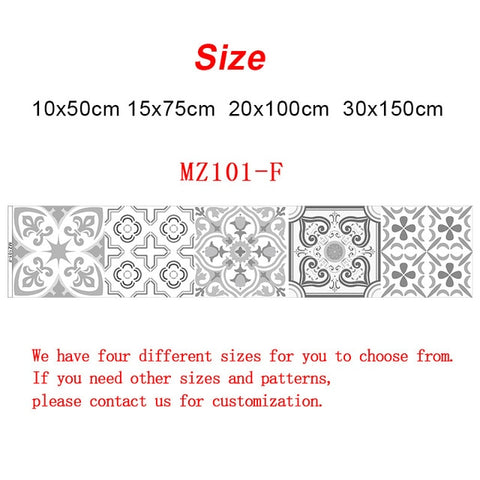 10/15/20/30cm Retro Pattern Tile Floor Sticker PVC Bathroom Kitchen Waterproof Wall Stickers Home Decor TV Sofa Wall Art Mural