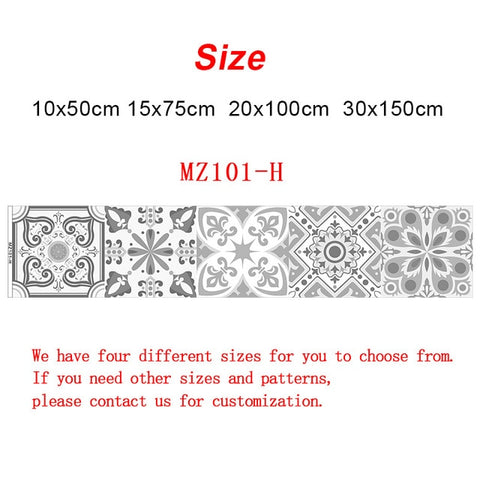 10/15/20/30cm Retro Pattern Tile Floor Sticker PVC Bathroom Kitchen Waterproof Wall Stickers Home Decor TV Sofa Wall Art Mural