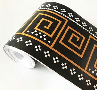 PVC Self-Adhesive Waterproof 3D Wall Sticker Kitchen Bathroom Kicking Line Waistline Wallpaper Borders Removable Stickers Decor