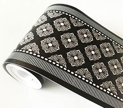 PVC Self-Adhesive Waterproof 3D Wall Sticker Kitchen Bathroom Kicking Line Waistline Wallpaper Borders Removable Stickers Decor