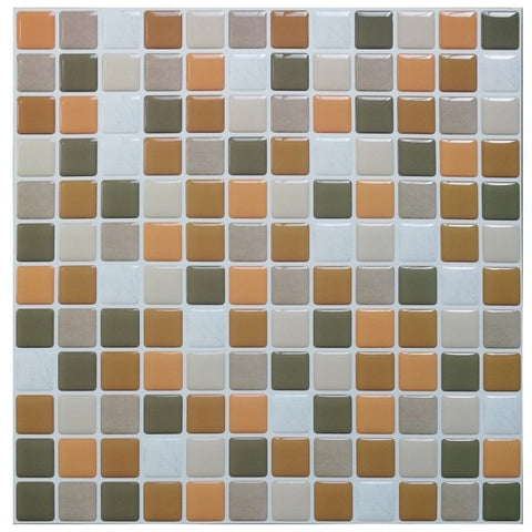 Mosaic Wall Tile Peel and Stick  Self adhesive Backsplash DIY Kitchen Bathroom Home Wall Sticker Vinyl 3D