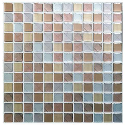 Mosaic Wall Tile Peel and Stick  Self adhesive Backsplash DIY Kitchen Bathroom Home Wall Sticker Vinyl 3D