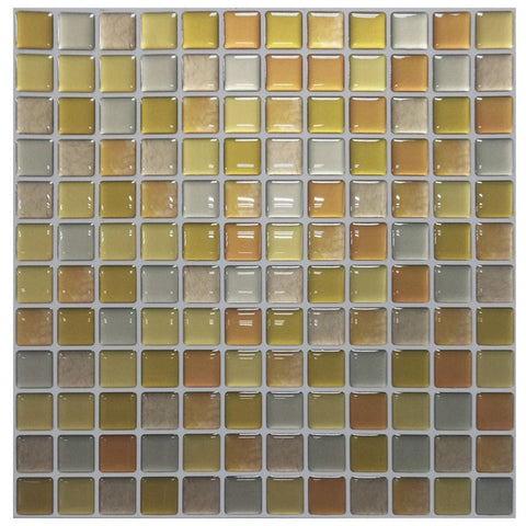 Mosaic Wall Tile Peel and Stick  Self adhesive Backsplash DIY Kitchen Bathroom Home Wall Sticker Vinyl 3D