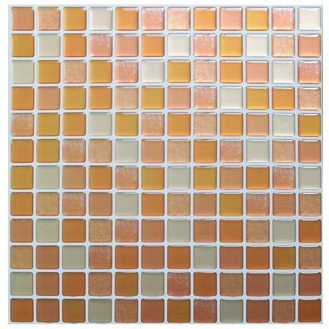 Mosaic Wall Tile Peel and Stick  Self adhesive Backsplash DIY Kitchen Bathroom Home Wall Sticker Vinyl 3D