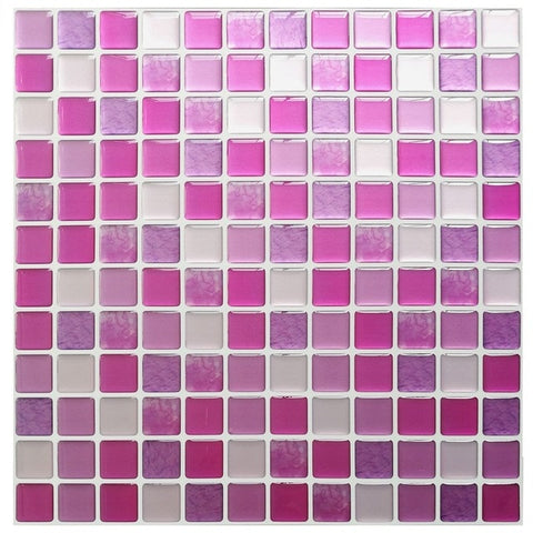 Mosaic Wall Tile Peel and Stick  Self adhesive Backsplash DIY Kitchen Bathroom Home Wall Sticker Vinyl 3D