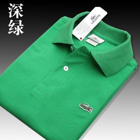 Men Summer Polo Shirt Brand Fashion Cotton Short Sleeve Polo Crocodile Shirts Male Solid Jersey Breathable Tops Tees2655