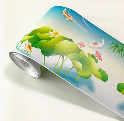 PVC Self-Adhesive Waterproof 3D Wall Sticker Kitchen Bathroom Kicking Line Waistline Wallpaper Borders Removable Stickers Decor