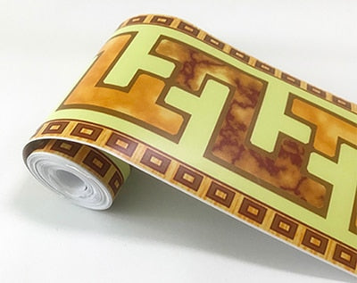 PVC Self-Adhesive Waterproof 3D Wall Sticker Kitchen Bathroom Kicking Line Waistline Wallpaper Borders Removable Stickers Decor