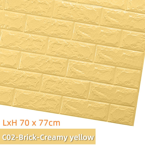 Kaguyahime Self-Adhesive 3D Wall Sticker Imitation Brick Marble Embossed DIY Home Decoration Wallpaper Kidroom Kitchen Bedroom