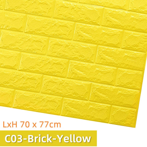 Kaguyahime Self-Adhesive 3D Wall Sticker Imitation Brick Marble Embossed DIY Home Decoration Wallpaper Kidroom Kitchen Bedroom