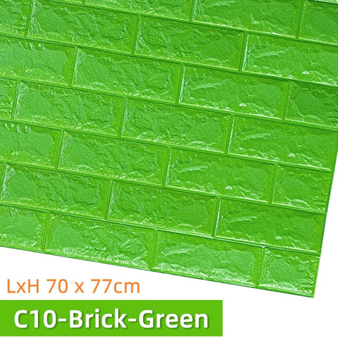 Kaguyahime Self-Adhesive 3D Wall Sticker Imitation Brick Marble Embossed DIY Home Decoration Wallpaper Kidroom Kitchen Bedroom