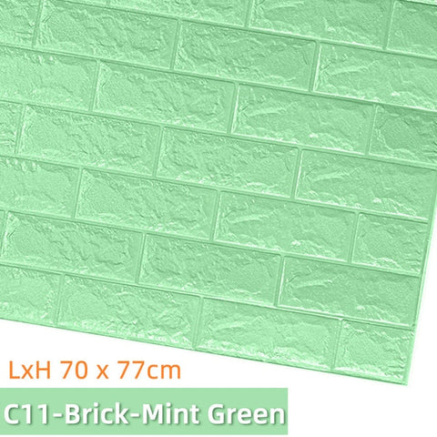 Kaguyahime Self-Adhesive 3D Wall Sticker Imitation Brick Marble Embossed DIY Home Decoration Wallpaper Kidroom Kitchen Bedroom