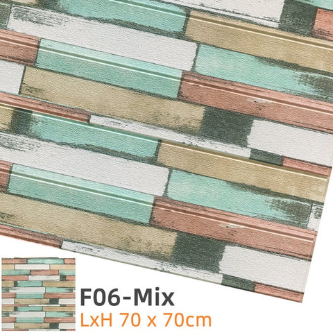 Kaguyahime Self-Adhesive 3D Wall Sticker Imitation Brick Marble Embossed DIY Home Decoration Wallpaper Kidroom Kitchen Bedroom