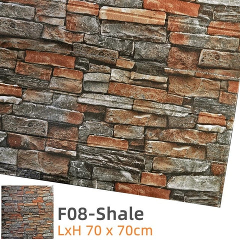 Kaguyahime Self-Adhesive 3D Wall Sticker Imitation Brick Marble Embossed DIY Home Decoration Wallpaper Kidroom Kitchen Bedroom