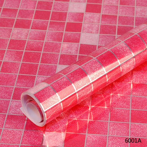 Waterproof Kitchen Wall Stickers High Temperature Anti-Oil Paste  Self-Adhesive Foil Waterproof Bathroom Wallpaper Home Decor