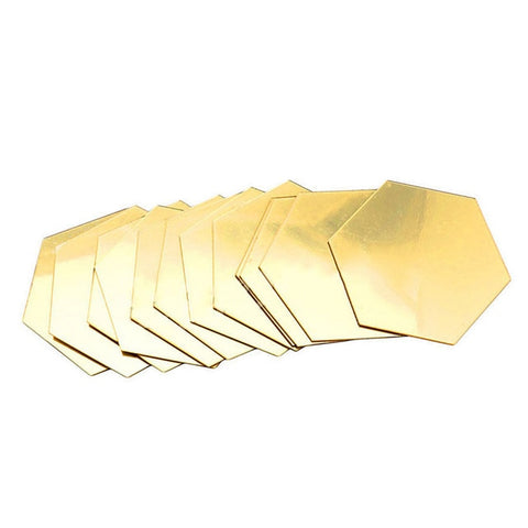 12Pcs 3D Hexagon Acrylic Mirror Wall Stickers DIY Art Home Decor Living Room Decorative Tile Stickers Room Accessori