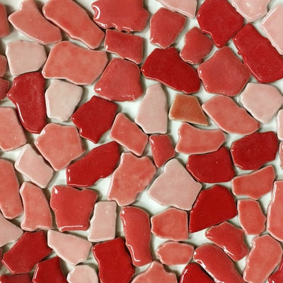 100g 50 Mixed Color DIY Ceramic Mosaic Tiles Ceramic Irregular Mosaic Making Tiles DIY Wall Crafts Handmade Decorative Materials