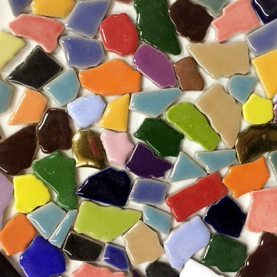 100g 50 Mixed Color DIY Ceramic Mosaic Tiles Ceramic Irregular Mosaic Making Tiles DIY Wall Crafts Handmade Decorative Materials