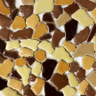 100g 50 Mixed Color DIY Ceramic Mosaic Tiles Ceramic Irregular Mosaic Making Tiles DIY Wall Crafts Handmade Decorative Materials