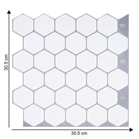 Vividtiles Big Size 12*12 inch Self adhesive Waterproof Heatproof Vinyl Wallpaper 3D Peel and Stick Mosaic Tiles - 1 Sheet