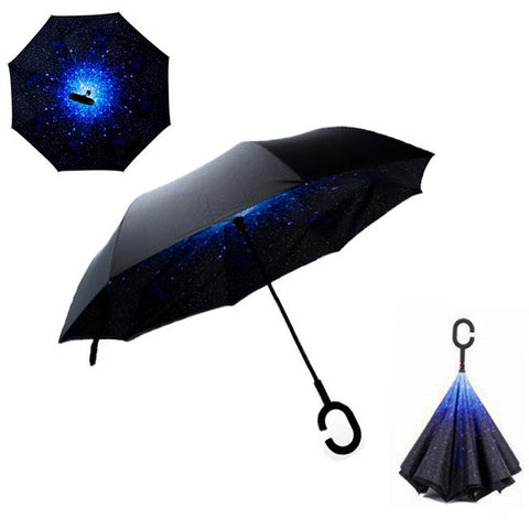 Windproof Reverse Folding Umbrella