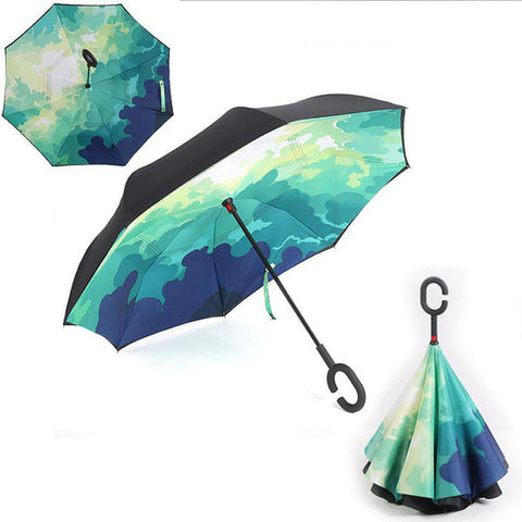 Windproof Reverse Folding Umbrella