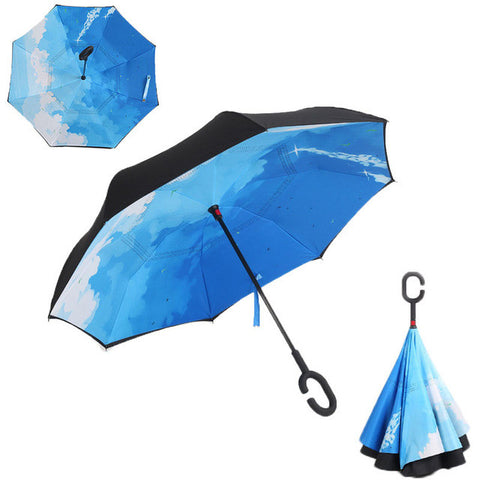 Windproof Reverse Folding Umbrella
