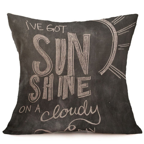 Happy Fall Thanksgiving Day Soft Linen Pillow Case Cushion Cover Home Decor
