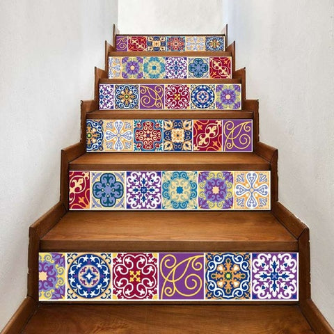17 Design Mosaic Tile Wall Stair Stickers Self Adhesive Waterproof PVC Wall Sticker Kitchen Ceramic Stickers Home Decoration