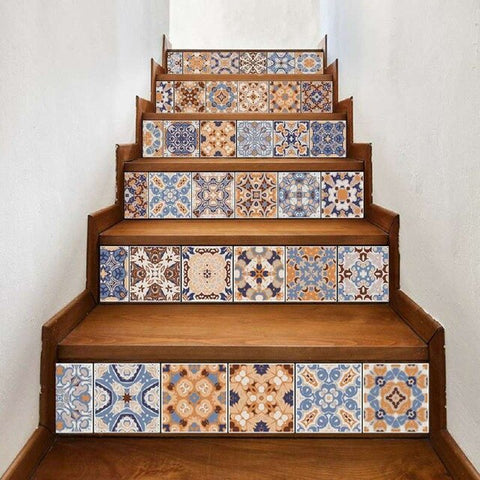 17 Design Mosaic Tile Wall Stair Stickers Self Adhesive Waterproof PVC Wall Sticker Kitchen Ceramic Stickers Home Decoration