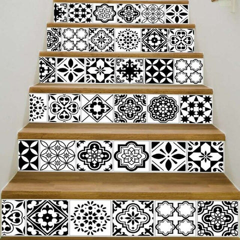 17 Design Mosaic Tile Wall Stair Stickers Self Adhesive Waterproof PVC Wall Sticker Kitchen Ceramic Stickers Home Decoration
