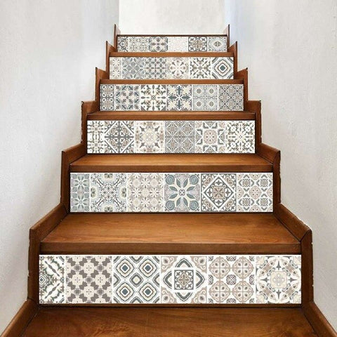 17 Design Mosaic Tile Wall Stair Stickers Self Adhesive Waterproof PVC Wall Sticker Kitchen Ceramic Stickers Home Decoration