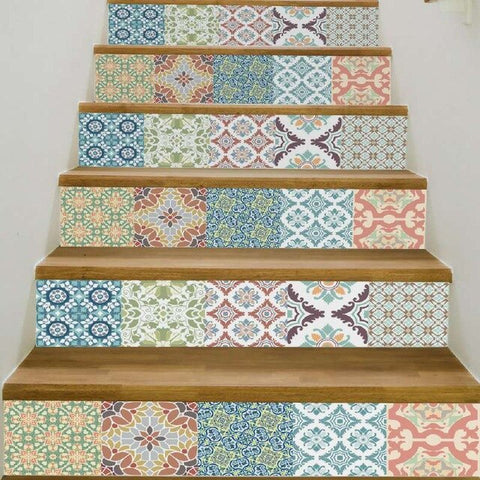 17 Design Mosaic Tile Wall Stair Stickers Self Adhesive Waterproof PVC Wall Sticker Kitchen Ceramic Stickers Home Decoration