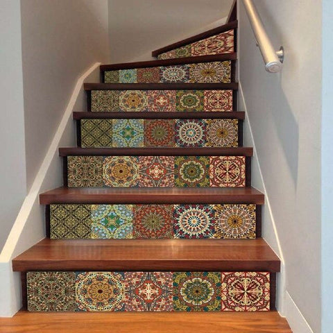 17 Design Mosaic Tile Wall Stair Stickers Self Adhesive Waterproof PVC Wall Sticker Kitchen Ceramic Stickers Home Decoration